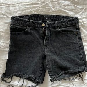 Theory cut off denim shorts - black